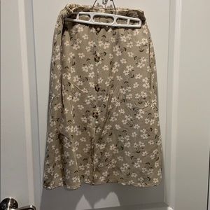 Floral mid length skirt
